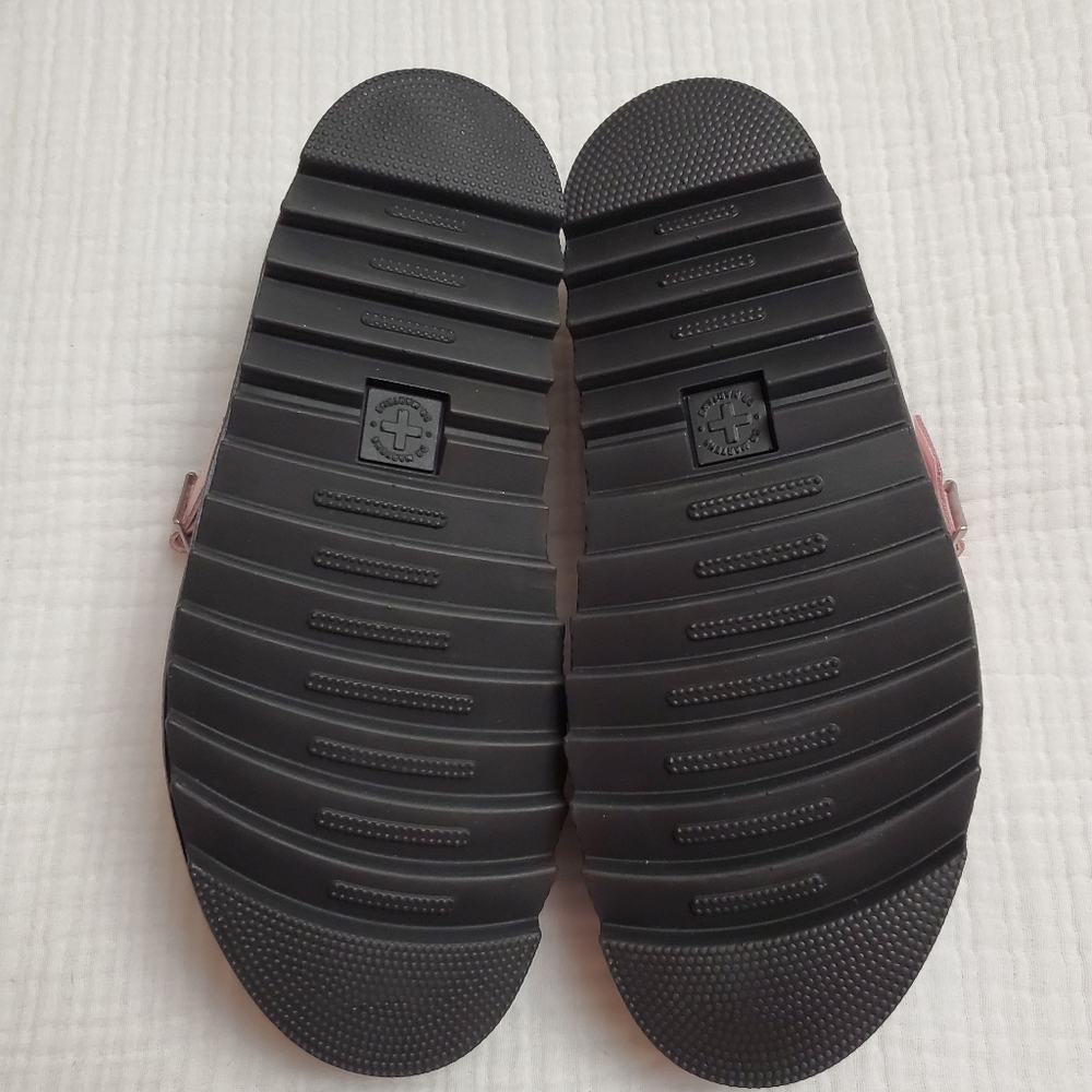 Dr Martens BLAIRE LEATHER SLIDE SANDALS Size 10 Classic Boho Retro Pastel Pink - Picture 13 of 16